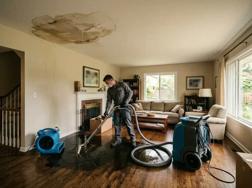 attic-pipe-burst-ceiling-drip-008 — frequently asked questions, Water Damage Restoration & Carpet Care in Lexington, MO